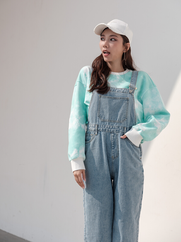 New year in early spring! [BL Bertie Leah] casual personality versatile denim suspenders 23208# jhy