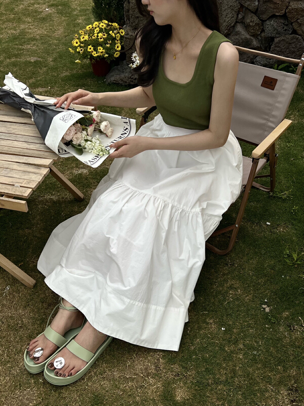 New in early summer! [cottoncandy] cool temperament layered skirt 22s385# XJ