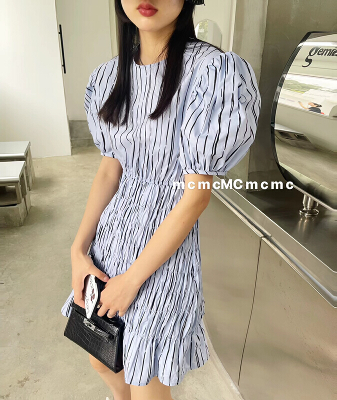 New in early summer! [MC] Korean slim stripe dress (dress only) 8866-1# ozq