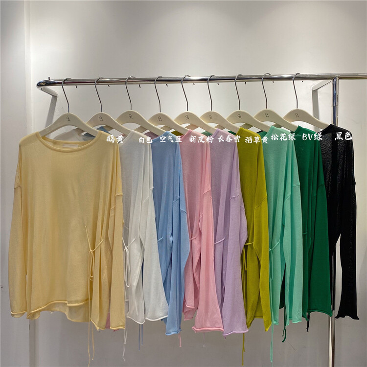 New in early summer! [OA] versatile crew neck solid color sunscreen shirt 1523# XYY