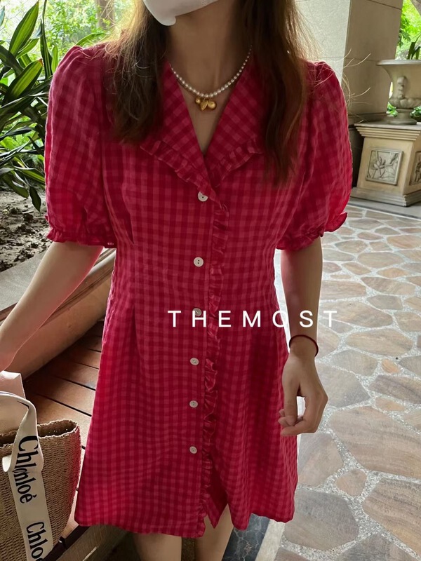 [the most] Korean Fashion Button dress 8837# HBx
