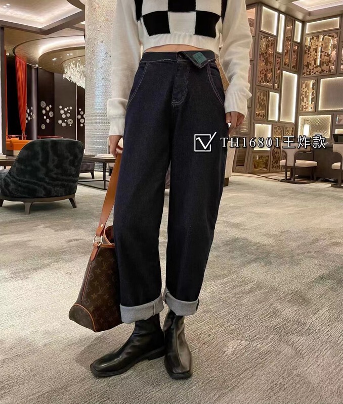 [T.H] Korean version of foreign style high waist thickened jeans 16801# LJF