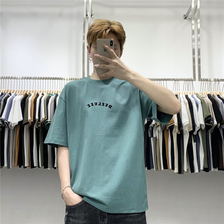 New in early summer! [wild club] round neck letter printed short sleeve T-shirt c30009# ZZL