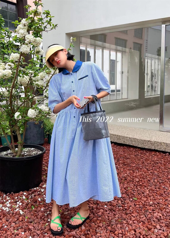 [this] Korean literary style lady dress kt486# CSX