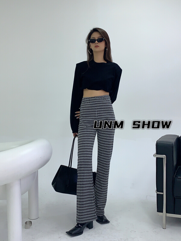 New year in early spring! [unm-show] Plaid Korean comfortable casual pants 1236# WTT