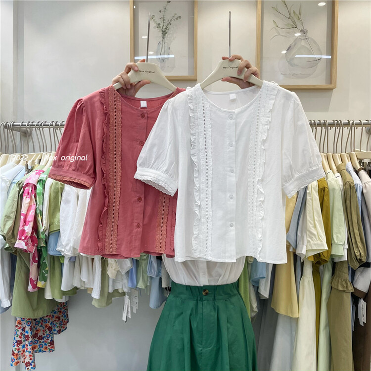 New in early summer! [Max original] Korean version simple round neck shirt 98127# HBx