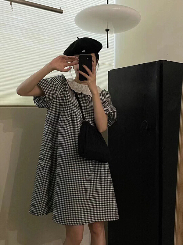 [MK] Plaid lady dress 3273# hjy