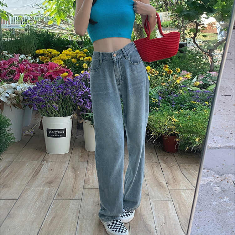 [h.max] Korean simple straight jeans c7039# ozq