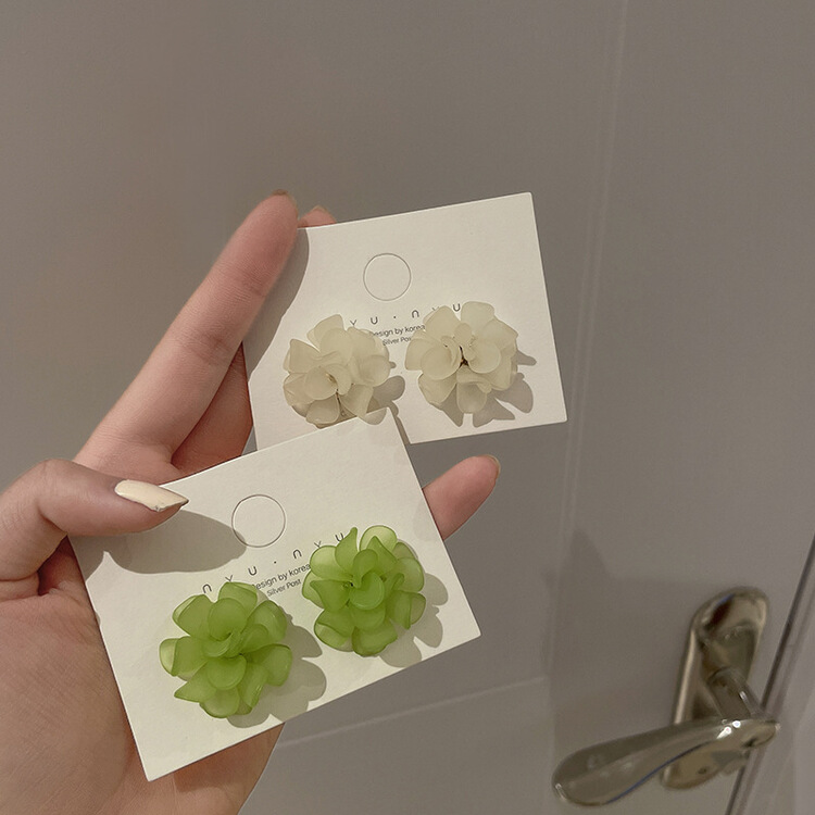 [inside] Korean minority design acrylic Flower Earrings r5652# zxl