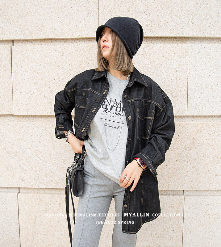 New year in early spring! [myallin] Korean fashion loose denim jacket 60006# ozq