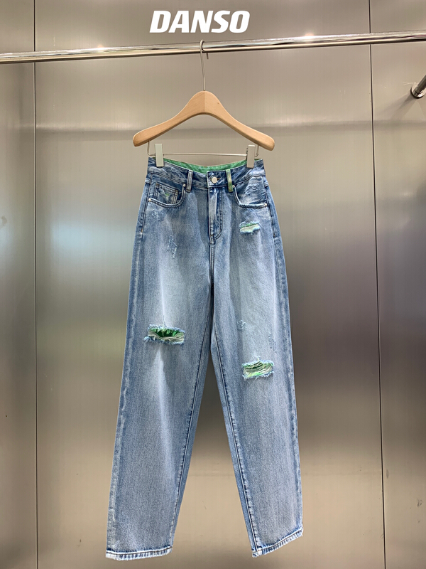 [DS] big brand broken hole casual straight wash jeans n235# XYJ