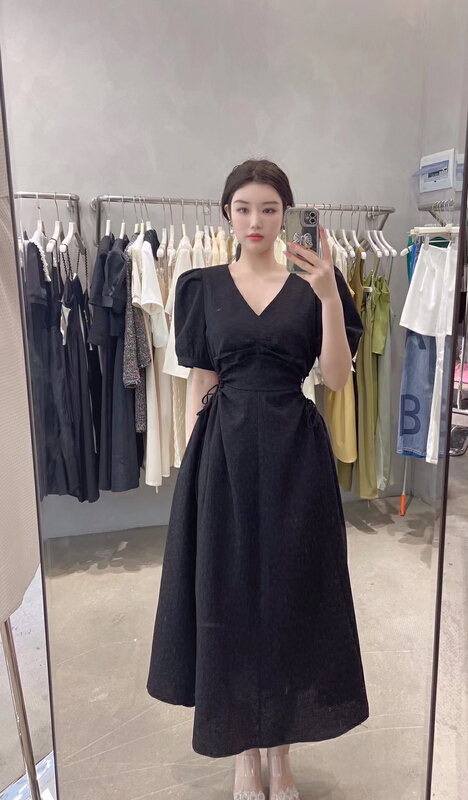 New in early summer! [JSM] waistless design drawstring custom dress jsm-6688# LSL