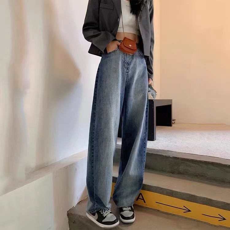 [Dido] personalized color matching loose jeans 6978# LSW