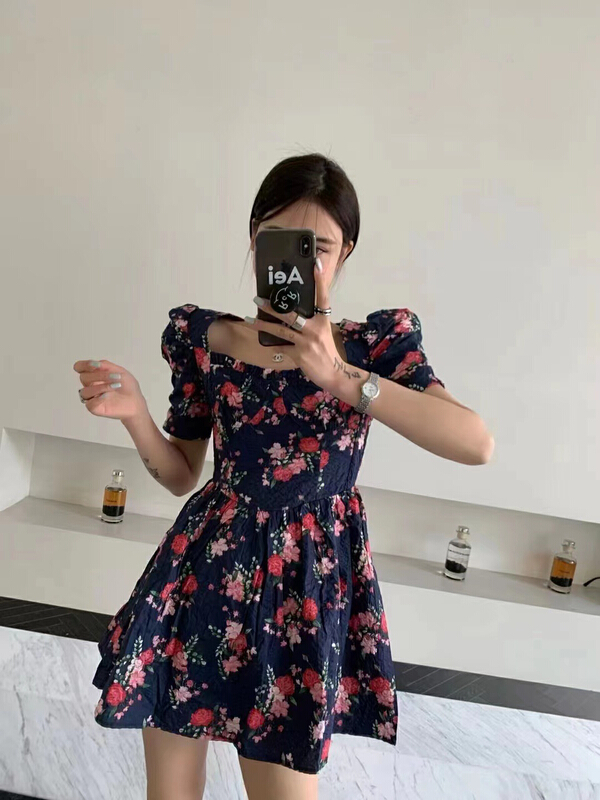 【MI NI】韓系碎花修身顯瘦連衣裙  2987#  PCZ