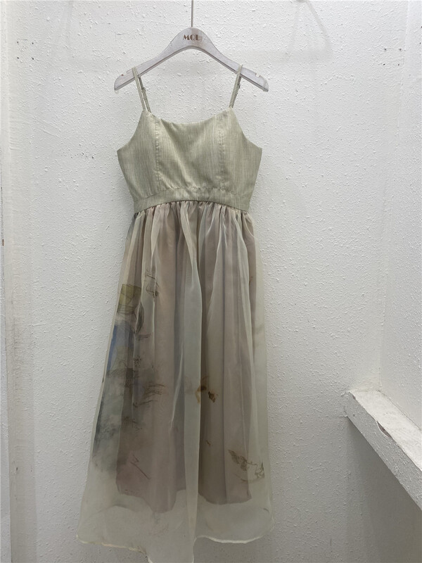 [MQL] Hong Kong Style Vintage suspender dress 585# CSX