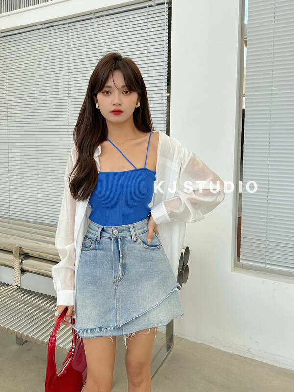 goods in stock! [kJ] irregular denim skirt 2843# zxl