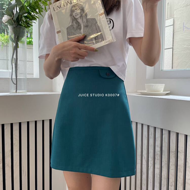 [juice] simple and comfortable retro slim skirt k0007# ll