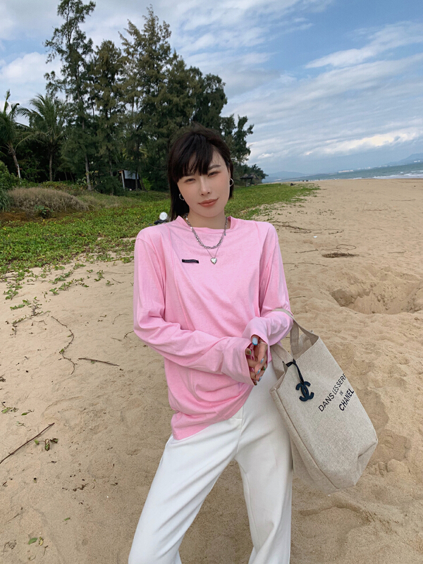 goods in stock! New year in early spring! [Yuanxi] Korean loose letter long sleeve T-shirt 6013# LSL