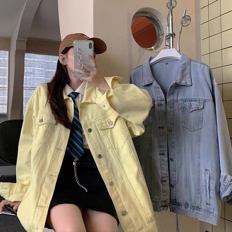 [L.L studio] Korean retro versatile denim jacket 7036# PCZ