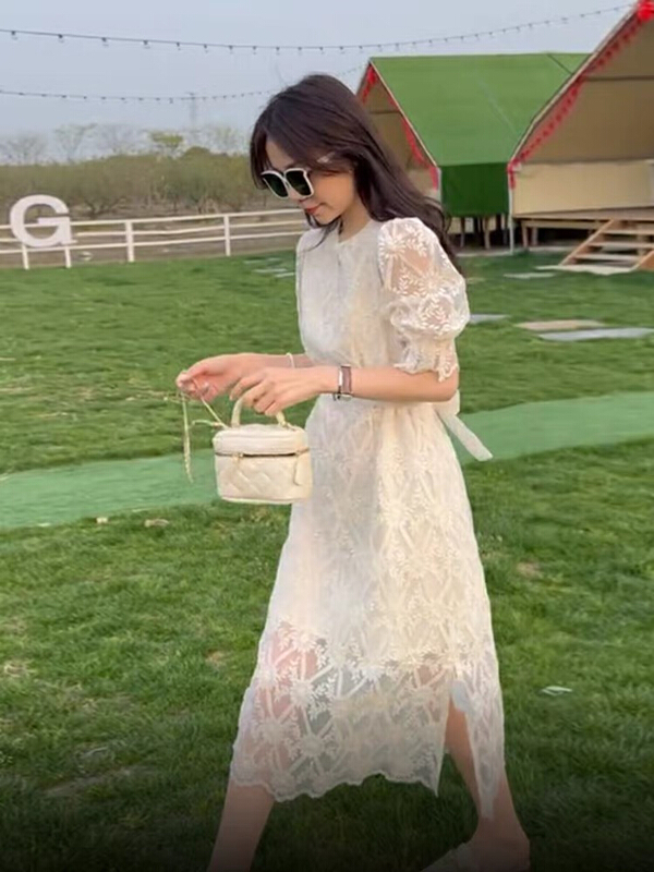 New in early summer! [Yingying new clothes] French retro gentle dress 7290# Cl