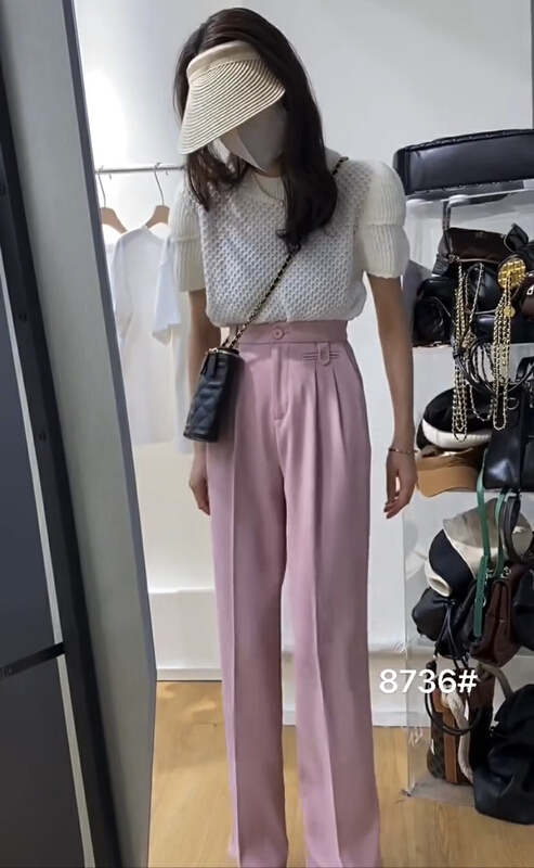 [xiaohanfeng] slim and comfortable Korean trousers 8736# L