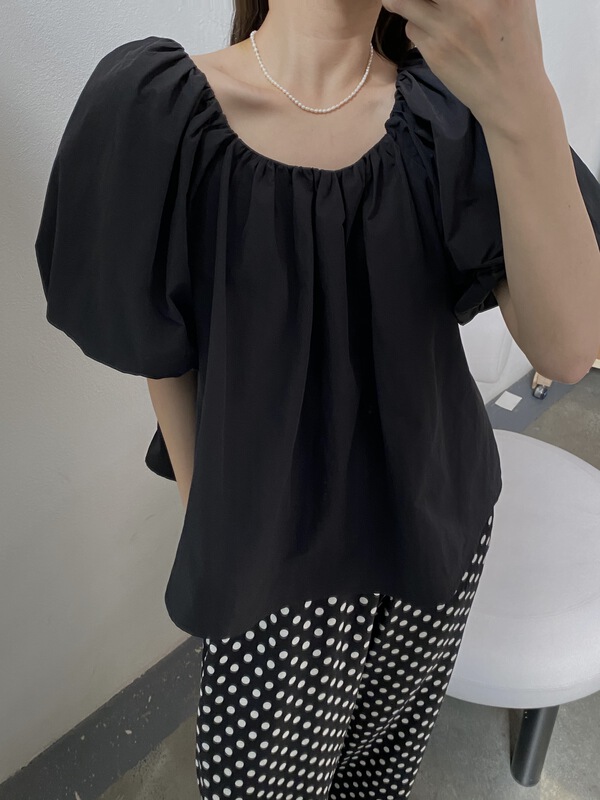 New in early summer! [modern 197] square neck simple and comfortable small shirt 1502# LSL