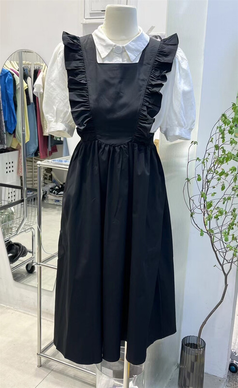 [replace] Korean version solid color flounced suspender dress (excluding inner lap) 10780# XYY