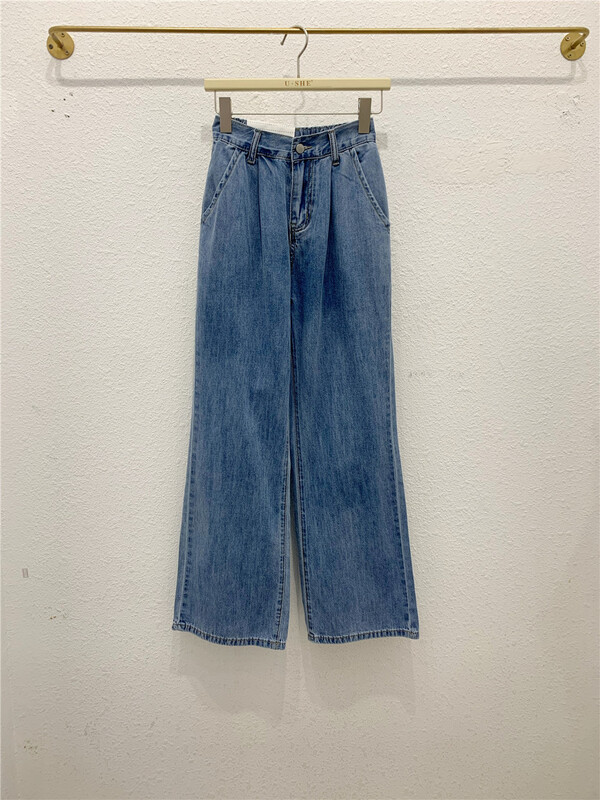 [u.she] Korean wide leg casual jeans 98085# cqw