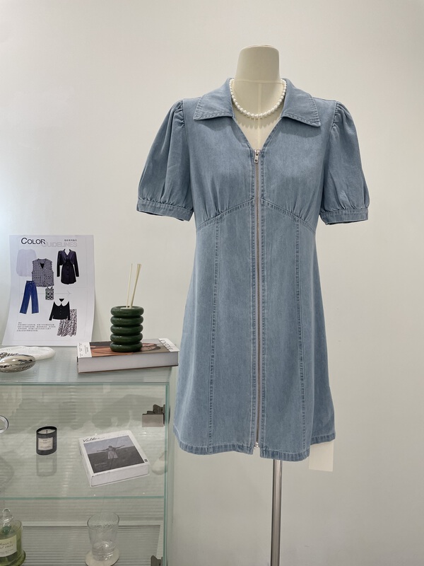 New in early summer! [namil] zipper design Korean dress (without necklace) 2037# LSW