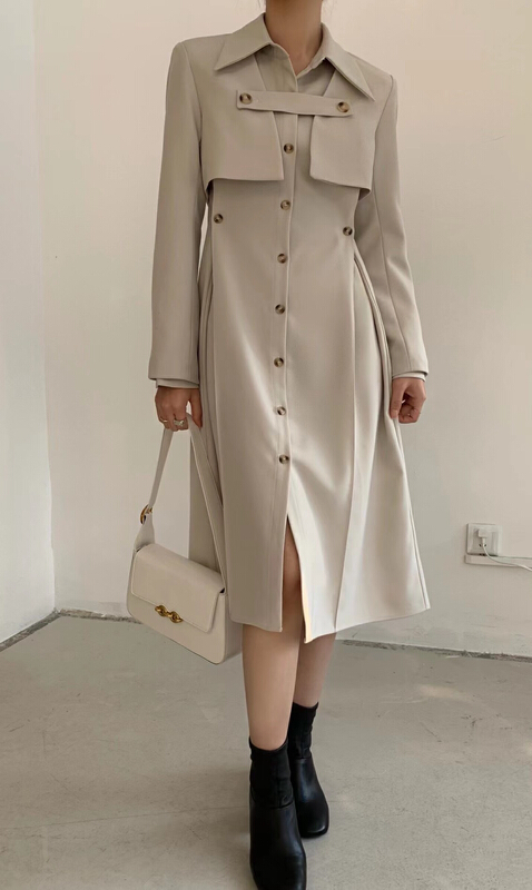 New year in early spring! [context sense] temperament: versatile solid dress + simple and versatile solid jacket set tts1372# CLS