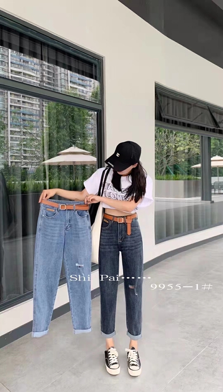 [J-star] straight and versatile loose jeans (with belt) 9955# Cl