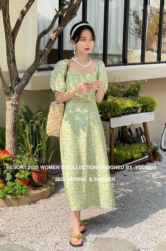 [yoomini] Korean style small fresh floral dress x12857# WPL