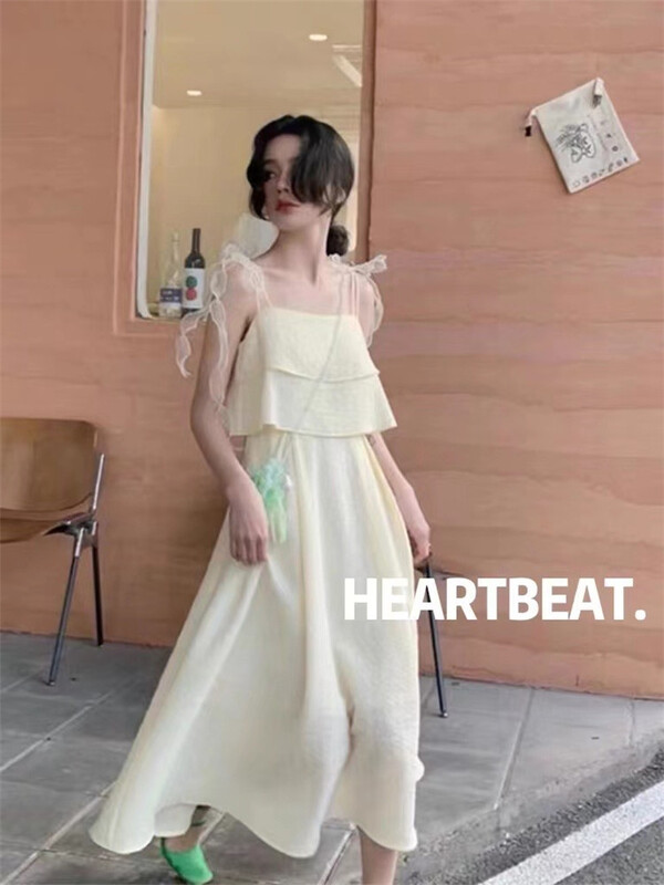 [hearteat] Korean style versatile suspender dress 4031# HBx