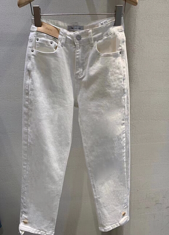 [1980] Korean slim fit solid jeans 63215-1# zyh