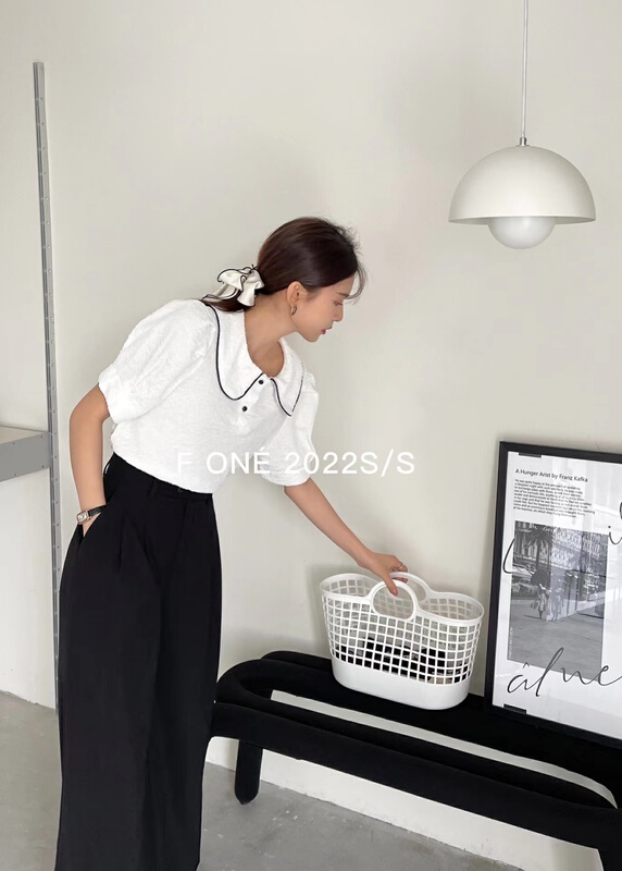 New year in early spring! [f one] sweet polo collar versatile shirt 56191# WPL