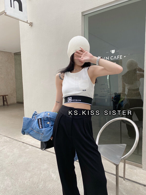 Original price 50.76! New year in early spring! [KS] simple and versatile color matching vest / suspender (without matching) 22075# XYJ