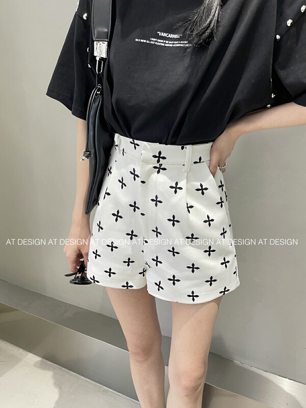 goods in stock! [at] Korean cross print version a casual shorts 93095# LSL