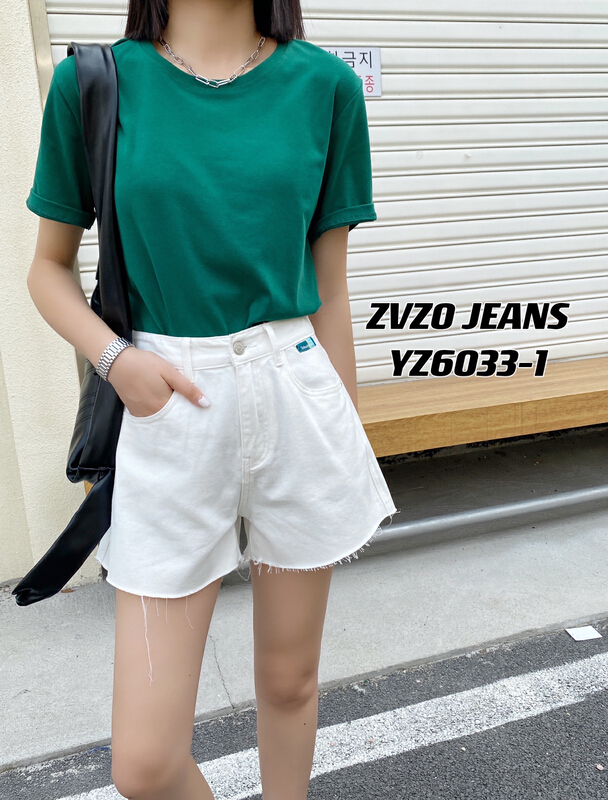 New in early summer! [zvzo] characteristic pocket color denim shorts yz6033-1# CLS