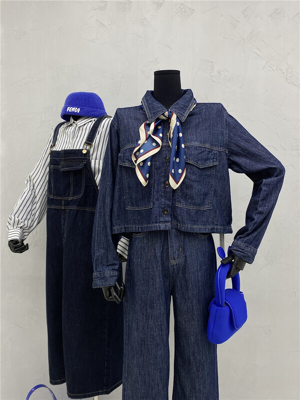 Cxdhh / new in early spring! [clean space] Korean single breasted versatile denim coat ys1-xc6-13nk29308# CSX
