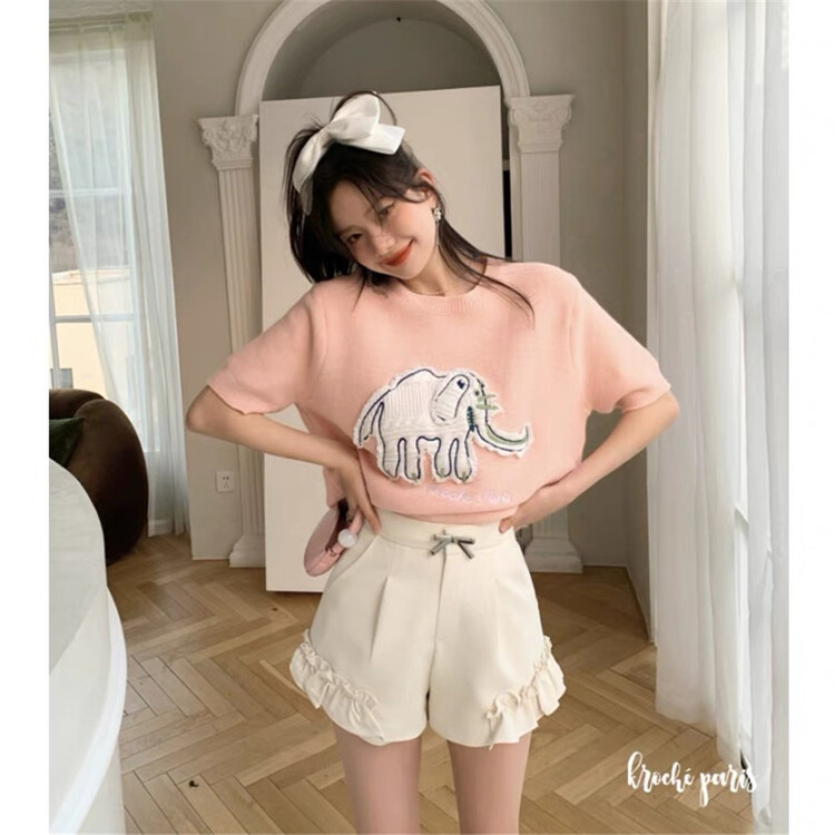 [Linna] Korean comfortable casual shorts (with detachable bow) 90124# zxx