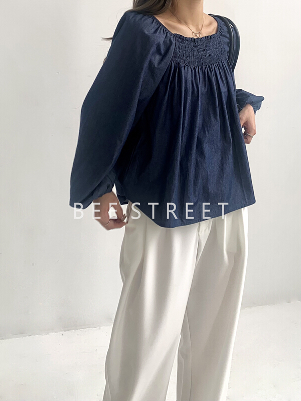 早春上新！【BEE STREET】韓版寬鬆休閒溫柔小衫  W350-1#  JHY