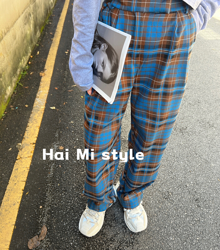 goods in stock! New year in early spring! [Haimi] comfortable and versatile Plaid casual pants (excluding matching) 3331# WTT