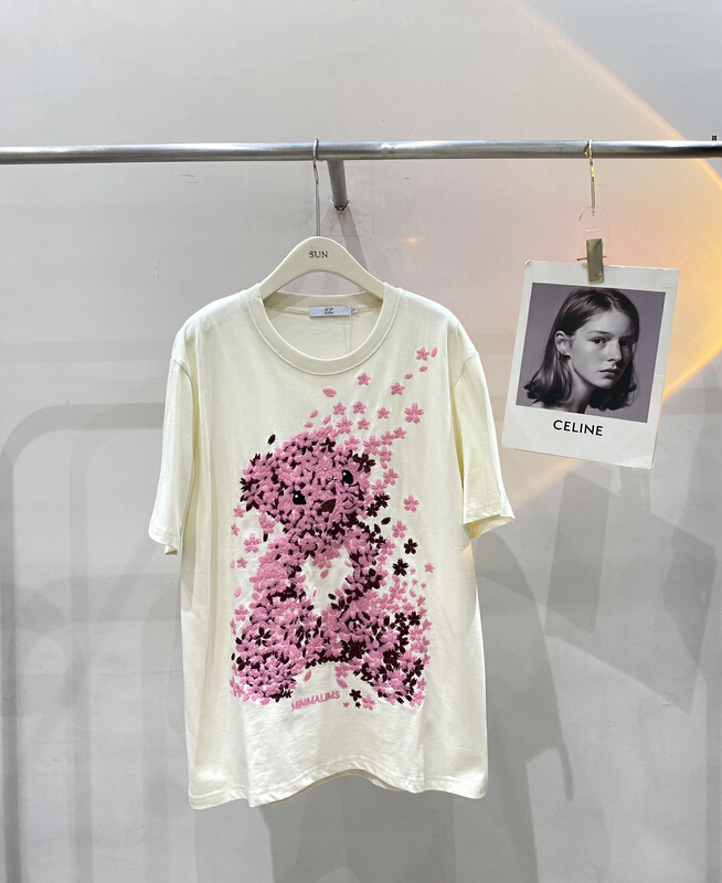 [sun] exquisite fashion embroidered short sleeve T-shirt t642# lwy