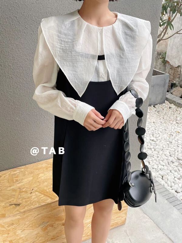 New year in early spring! [tabmini] temperament simple suspender dress c19139\wpl