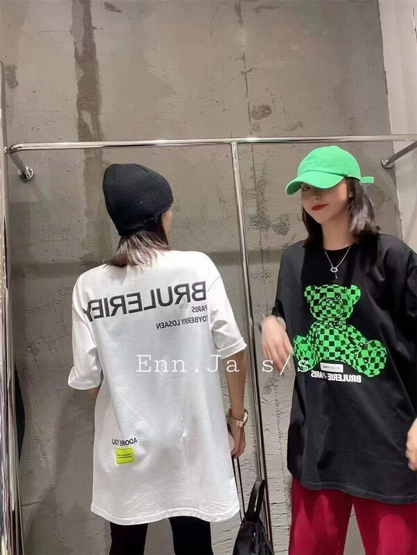 [Yi Ge Li] simple, casual and versatile girl loose short sleeve T-shirt 1056# WPL