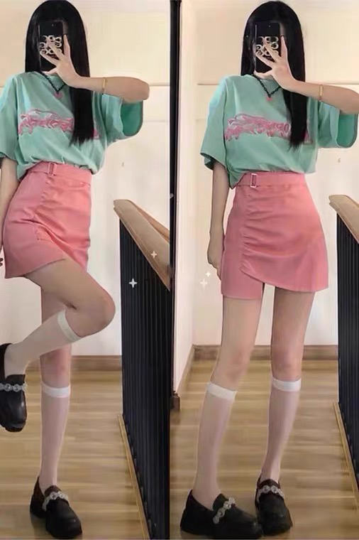 [first love] college dress + half length skirt