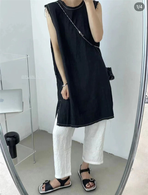 [td] elastic waist simple and versatile casual pants 001562# XJ