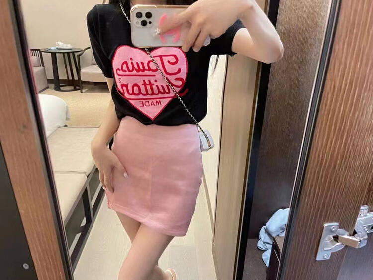 New in early summer! [colorfui] versatile love peach fine needle sweater 6377# cqw