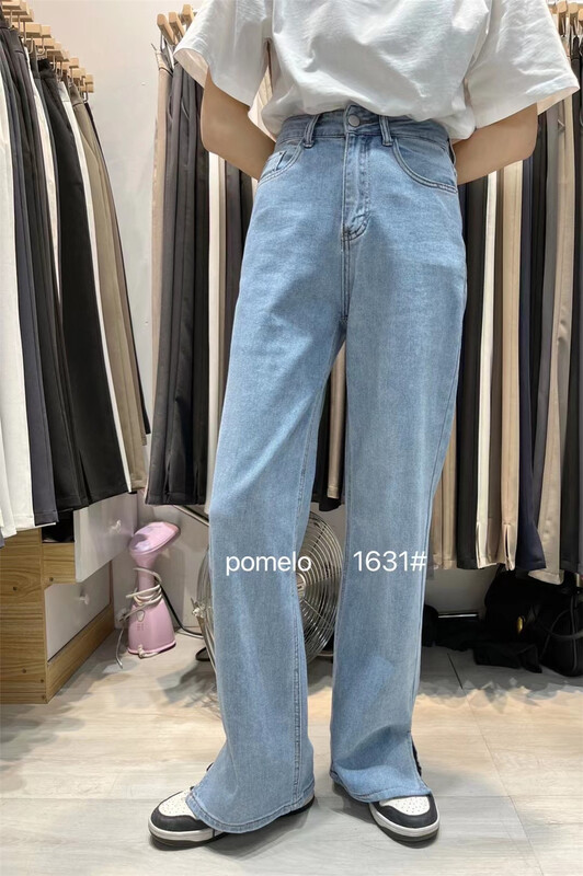 [grapefruit] Korean casual high waist slit jeans 1631# hjy