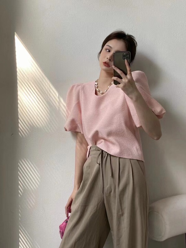 goods in stock! New year in early spring! [modern 197] Korean minority short style slim and versatile shirt ys1-5392# zyh